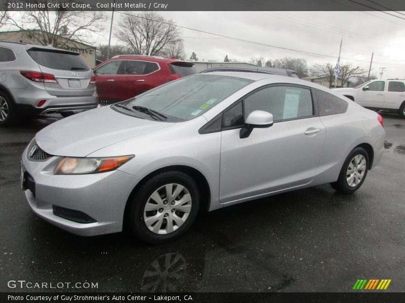 Cool Mist Metallic / Gray 2012 Honda Civic LX Coupe