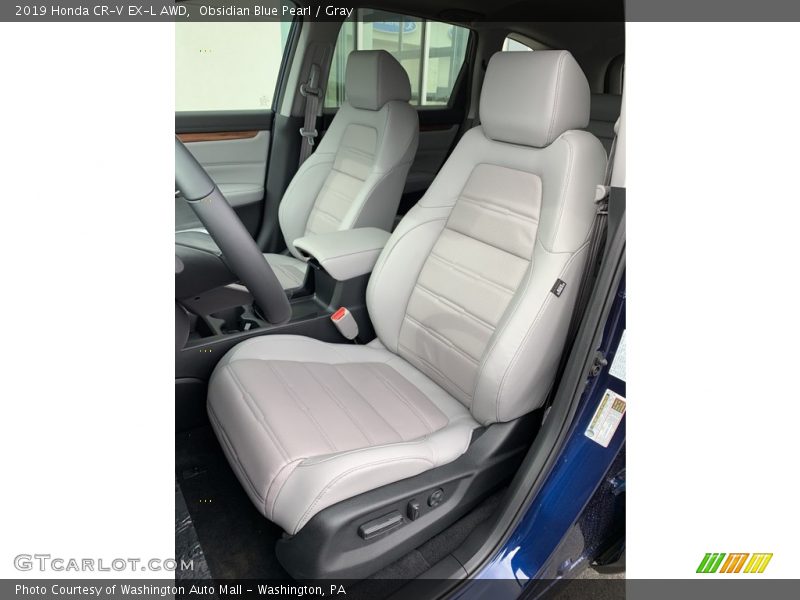 Obsidian Blue Pearl / Gray 2019 Honda CR-V EX-L AWD