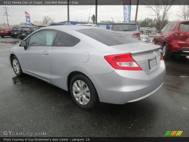 Cool Mist Metallic / Gray 2012 Honda Civic LX Coupe