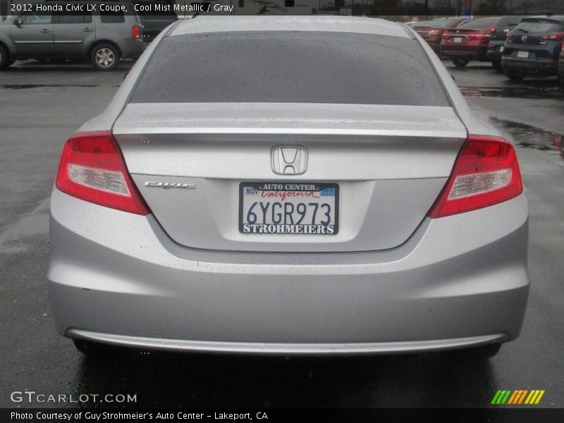 Cool Mist Metallic / Gray 2012 Honda Civic LX Coupe