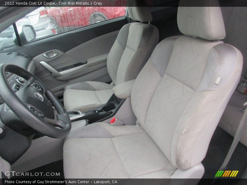 Cool Mist Metallic / Gray 2012 Honda Civic LX Coupe