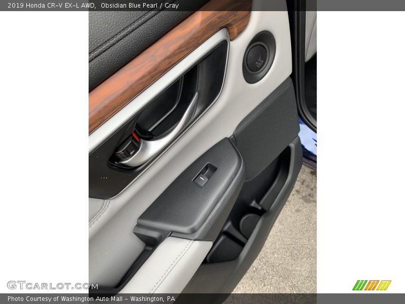 Obsidian Blue Pearl / Gray 2019 Honda CR-V EX-L AWD