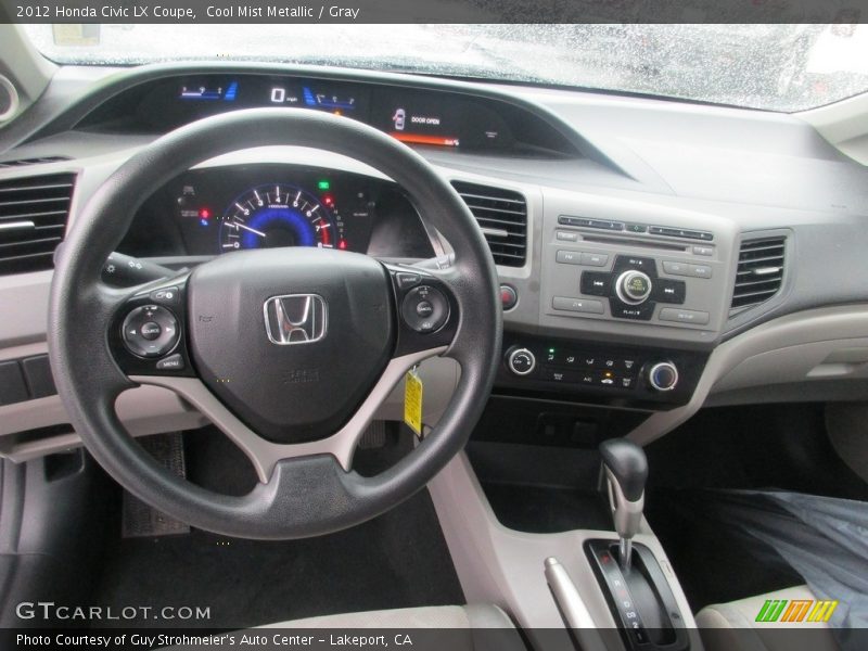 Cool Mist Metallic / Gray 2012 Honda Civic LX Coupe