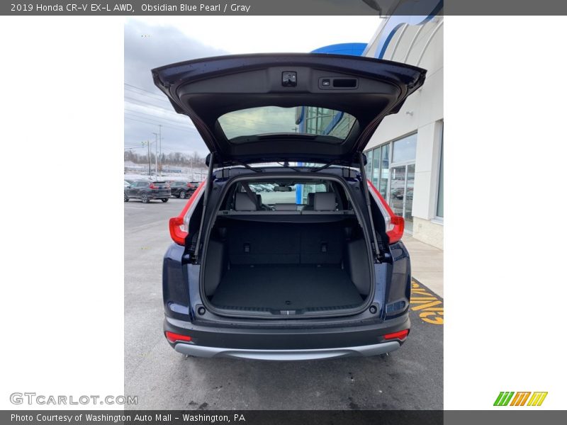Obsidian Blue Pearl / Gray 2019 Honda CR-V EX-L AWD