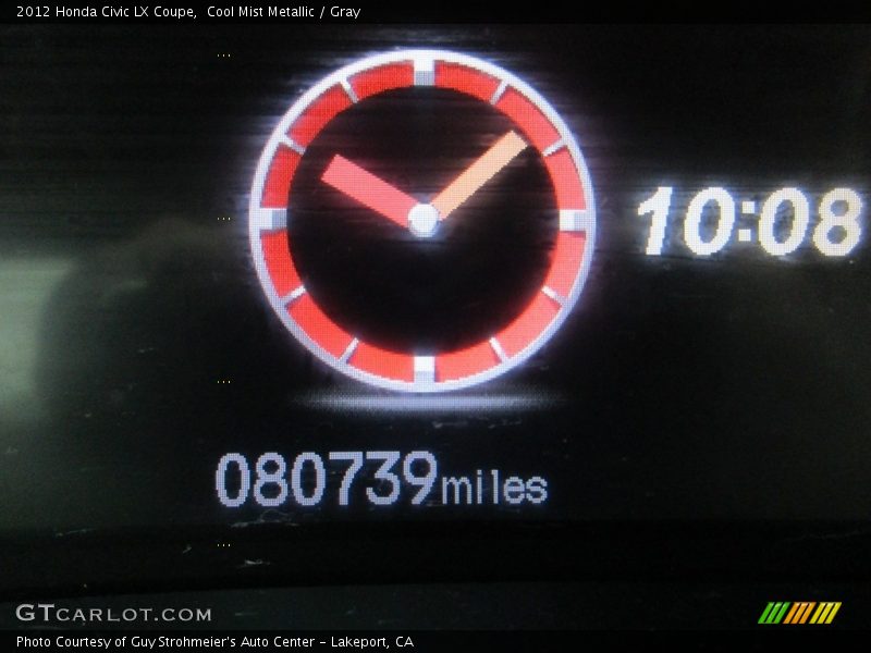 Cool Mist Metallic / Gray 2012 Honda Civic LX Coupe