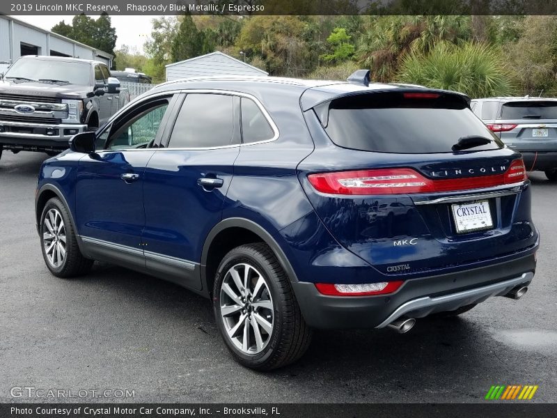 Rhapsody Blue Metallic / Espresso 2019 Lincoln MKC Reserve