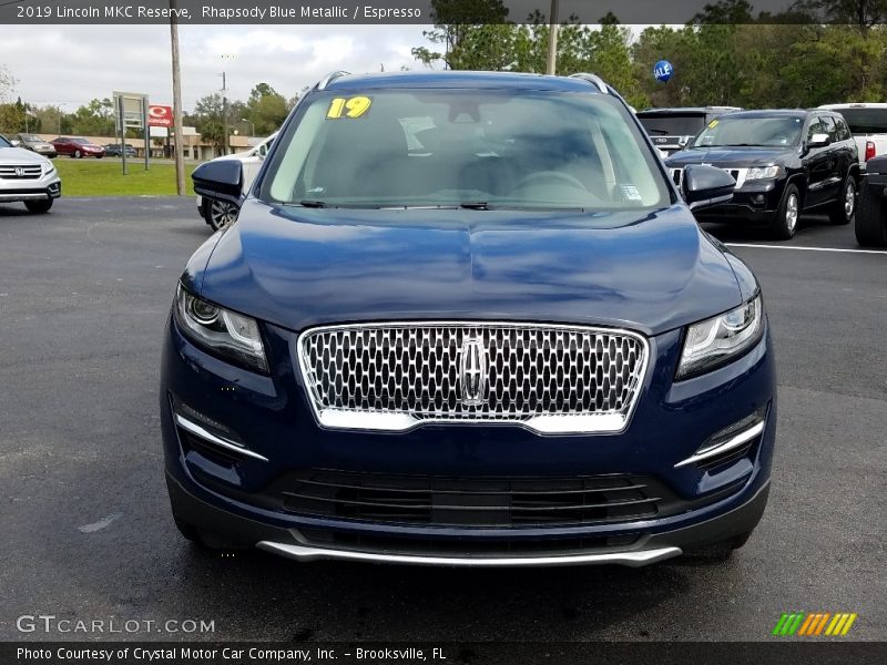 Rhapsody Blue Metallic / Espresso 2019 Lincoln MKC Reserve