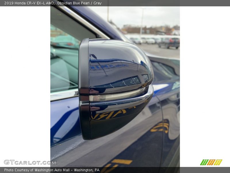 Obsidian Blue Pearl / Gray 2019 Honda CR-V EX-L AWD