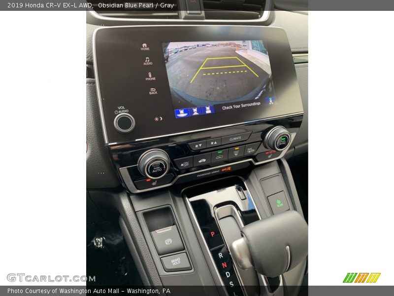 Obsidian Blue Pearl / Gray 2019 Honda CR-V EX-L AWD