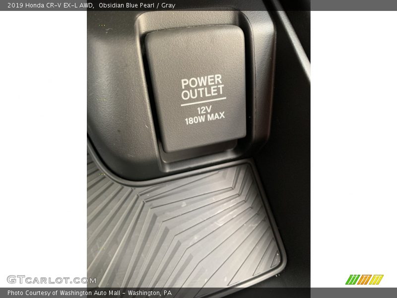 Obsidian Blue Pearl / Gray 2019 Honda CR-V EX-L AWD