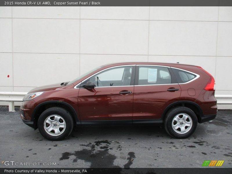 Copper Sunset Pearl / Black 2015 Honda CR-V LX AWD