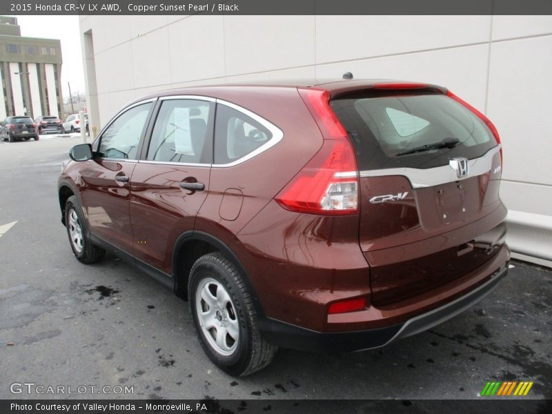 Copper Sunset Pearl / Black 2015 Honda CR-V LX AWD