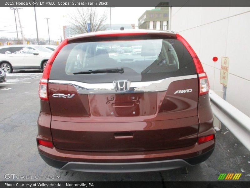 Copper Sunset Pearl / Black 2015 Honda CR-V LX AWD