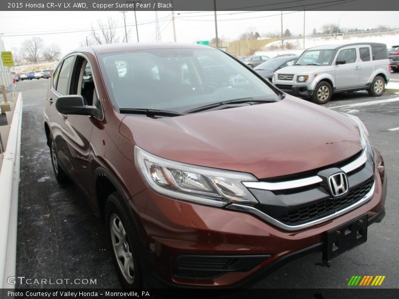 Copper Sunset Pearl / Black 2015 Honda CR-V LX AWD