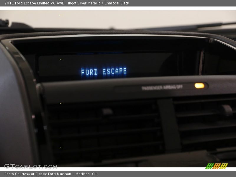 Ingot Silver Metallic / Charcoal Black 2011 Ford Escape Limited V6 4WD