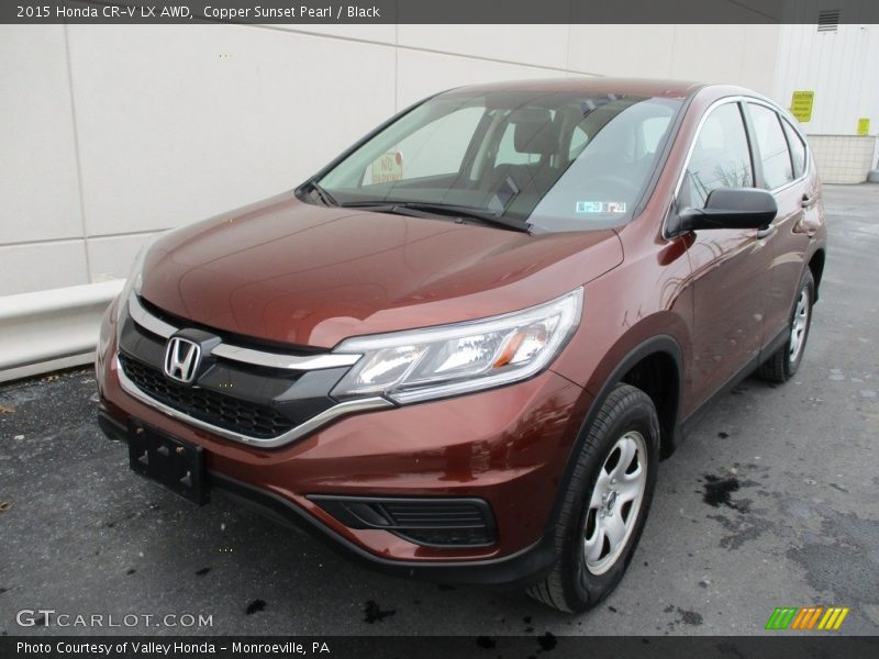 Copper Sunset Pearl / Black 2015 Honda CR-V LX AWD
