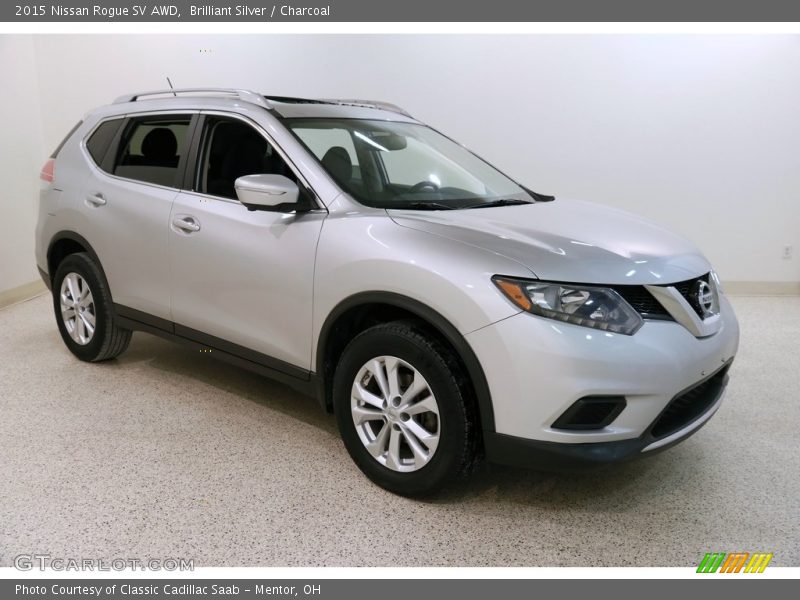 Brilliant Silver / Charcoal 2015 Nissan Rogue SV AWD