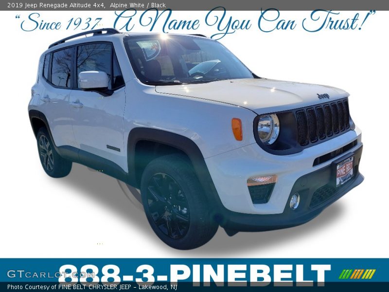 Alpine White / Black 2019 Jeep Renegade Altitude 4x4