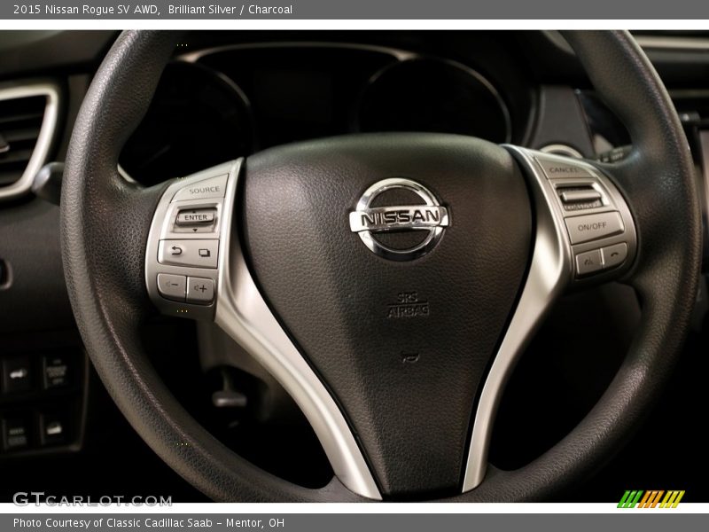 Brilliant Silver / Charcoal 2015 Nissan Rogue SV AWD