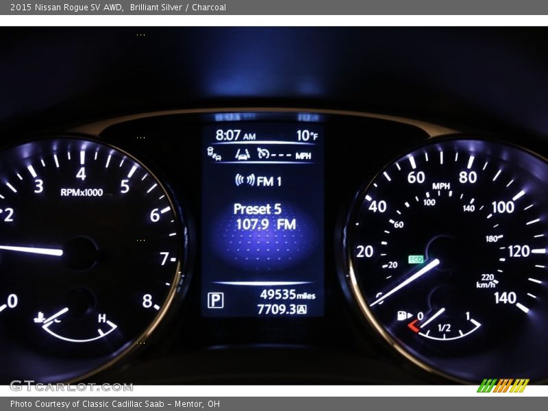 Brilliant Silver / Charcoal 2015 Nissan Rogue SV AWD