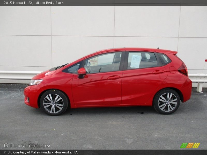 Milano Red / Black 2015 Honda Fit EX