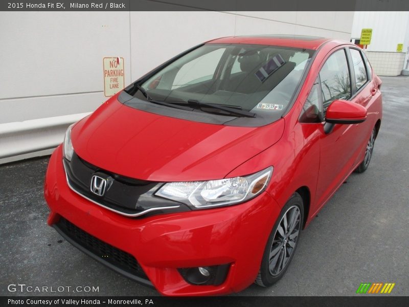 Milano Red / Black 2015 Honda Fit EX