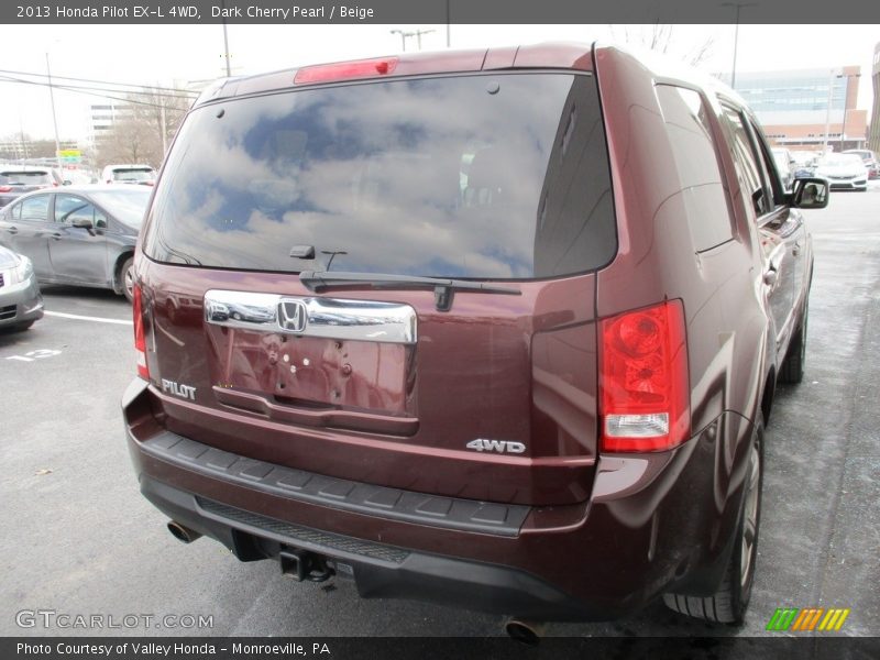Dark Cherry Pearl / Beige 2013 Honda Pilot EX-L 4WD