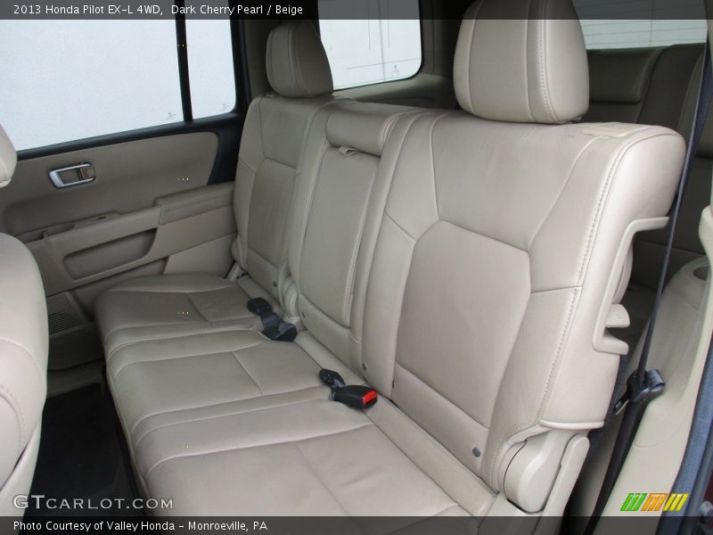 Dark Cherry Pearl / Beige 2013 Honda Pilot EX-L 4WD