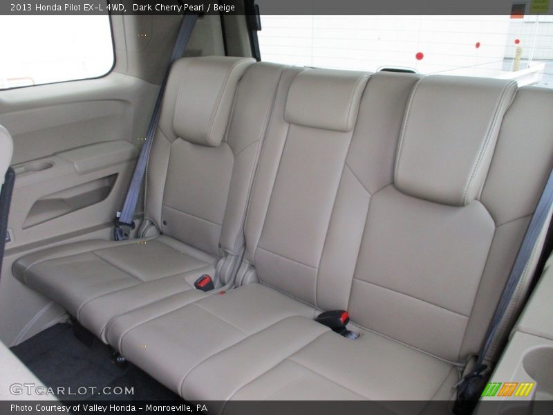 Dark Cherry Pearl / Beige 2013 Honda Pilot EX-L 4WD