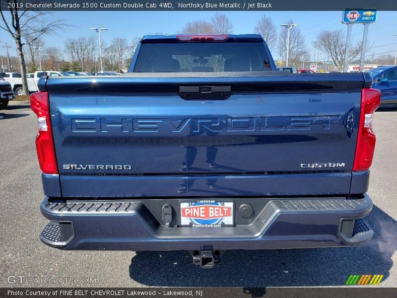 Northsky Blue Metallic / Jet Black 2019 Chevrolet Silverado 1500 Custom Double Cab 4WD