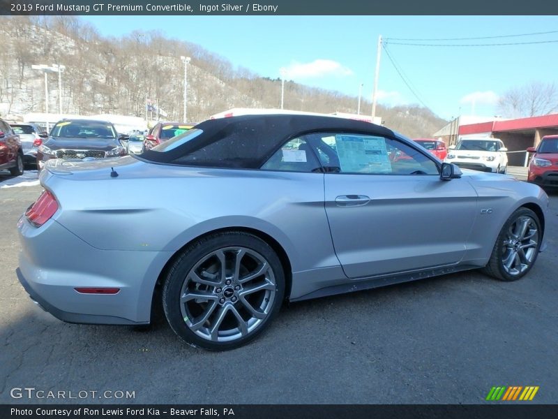 Ingot Silver / Ebony 2019 Ford Mustang GT Premium Convertible