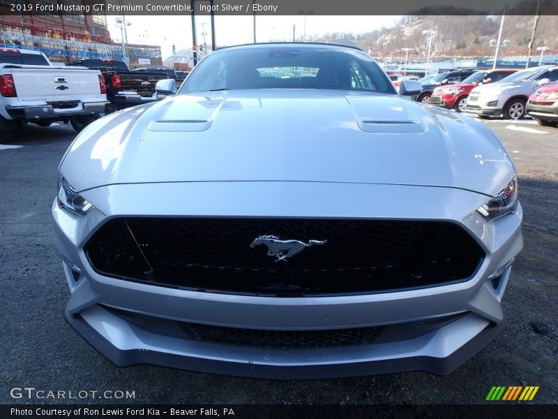 Ingot Silver / Ebony 2019 Ford Mustang GT Premium Convertible