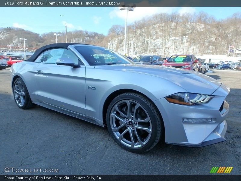 Ingot Silver / Ebony 2019 Ford Mustang GT Premium Convertible