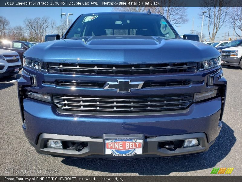 Northsky Blue Metallic / Jet Black 2019 Chevrolet Silverado 1500 RST Double Cab 4WD