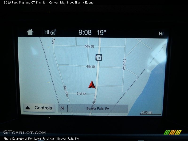 Navigation of 2019 Mustang GT Premium Convertible