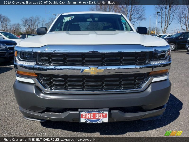 Summit White / Dark Ash/Jet Black 2019 Chevrolet Silverado LD WT Double Cab
