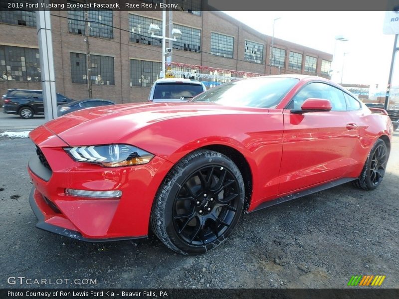 Front 3/4 View of 2019 Mustang EcoBoost Fastback