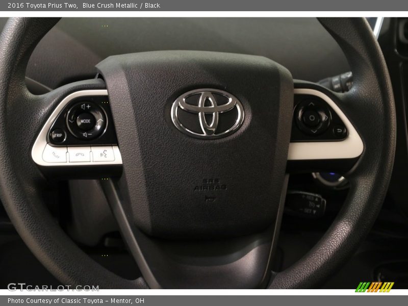 Blue Crush Metallic / Black 2016 Toyota Prius Two
