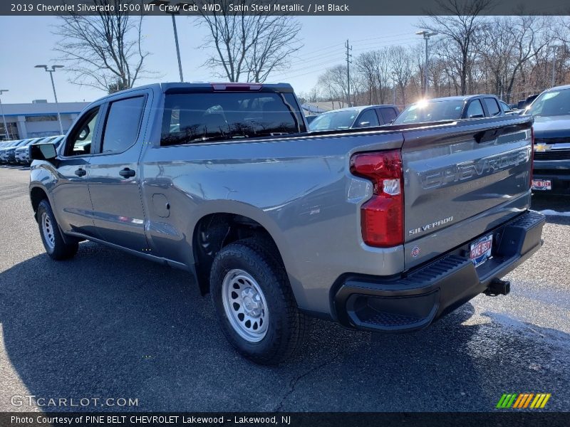 Satin Steel Metallic / Jet Black 2019 Chevrolet Silverado 1500 WT Crew Cab 4WD