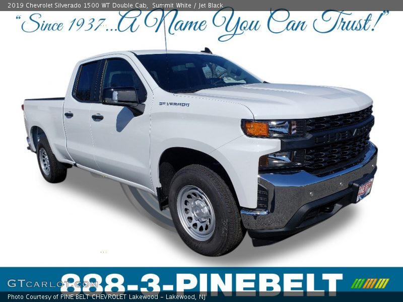 Summit White / Jet Black 2019 Chevrolet Silverado 1500 WT Double Cab