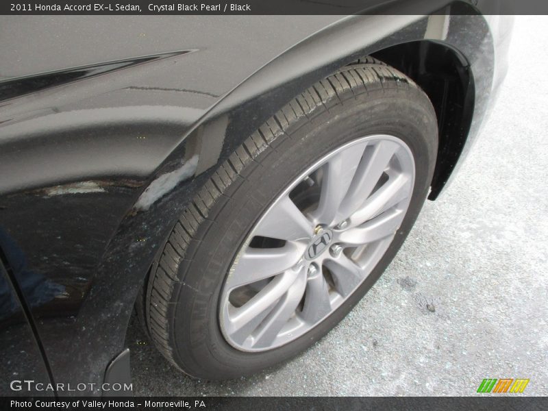 Crystal Black Pearl / Black 2011 Honda Accord EX-L Sedan