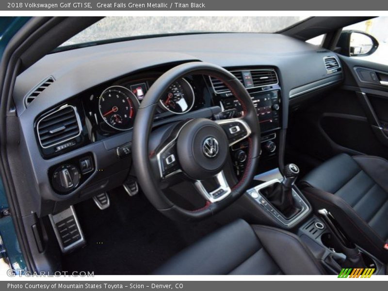 Great Falls Green Metallic / Titan Black 2018 Volkswagen Golf GTI SE