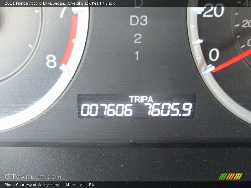 Crystal Black Pearl / Black 2011 Honda Accord EX-L Sedan
