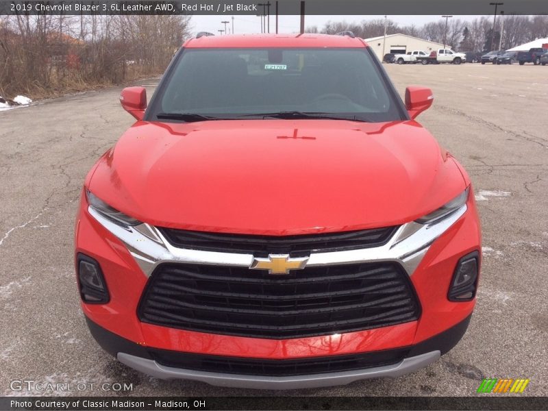 Red Hot / Jet Black 2019 Chevrolet Blazer 3.6L Leather AWD