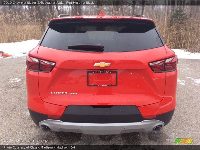 Red Hot / Jet Black 2019 Chevrolet Blazer 3.6L Leather AWD