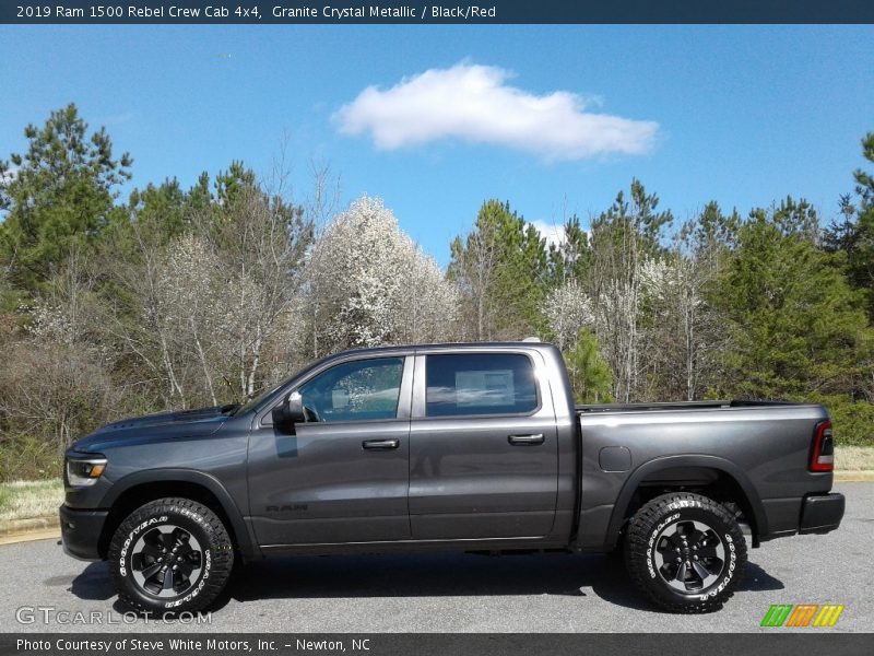 Granite Crystal Metallic / Black/Red 2019 Ram 1500 Rebel Crew Cab 4x4