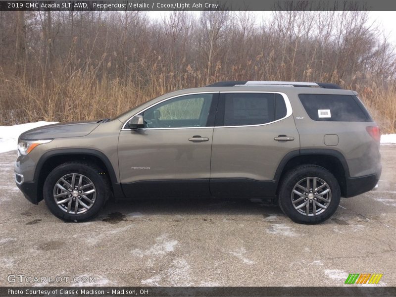 Pepperdust Metallic / Cocoa/Light Ash Gray 2019 GMC Acadia SLT AWD