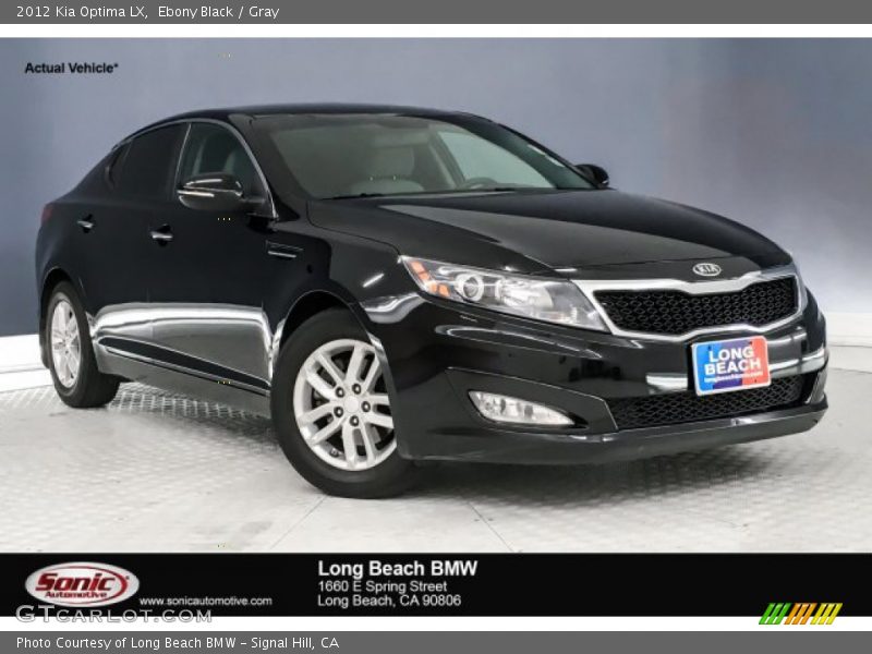 Ebony Black / Gray 2012 Kia Optima LX