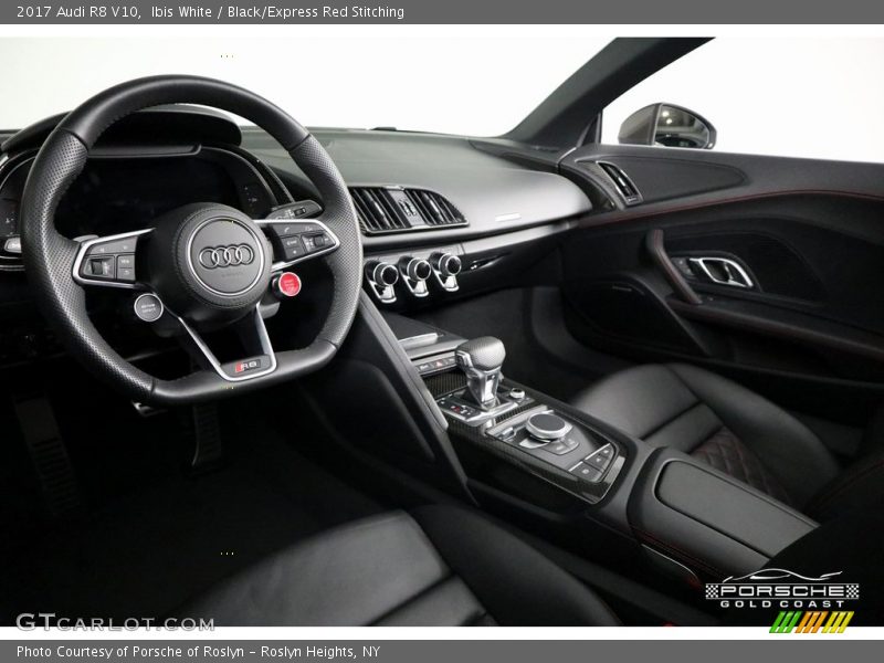 Ibis White / Black/Express Red Stitching 2017 Audi R8 V10