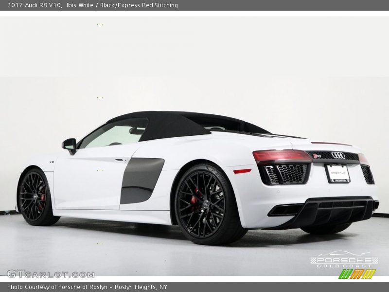 Ibis White / Black/Express Red Stitching 2017 Audi R8 V10